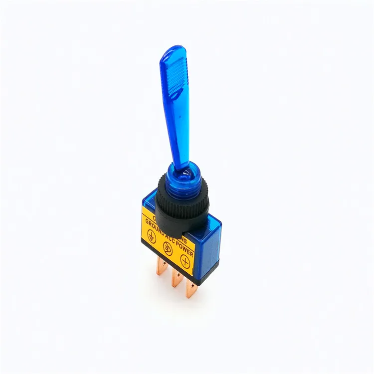 ASW-13D 20A 12VDC SPST 3 Pin ON OFF Toggle Switch Lamp 3 Pin Blue