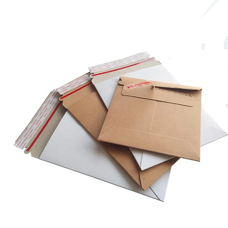 Fully Recyclable Brown Cardboard Paper Envelope Custom Size for Mailing Apparel Crafts Stickers Ties Candles Colorful Blank Logo