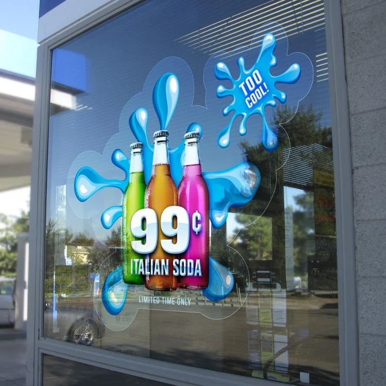 Large Poster Window Clings,PVC Window Static Cling Sticker