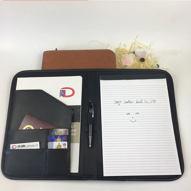 Good quality PU leather multi-fonction file folder, magazine file holder, hanging file folder