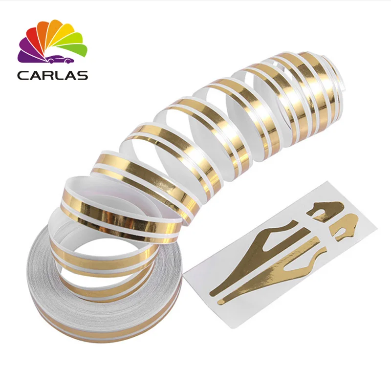 Carlas Double Pin Stripe Striping Tape Body Door Decals Stickers Vinyl For Car Motorcycle