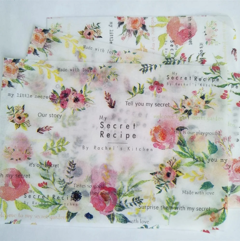 
Custom Oven Use Colored Greaseproof Printed Baking Parchment Paper 