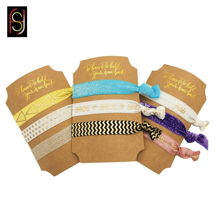 Wholesale fashion printed flat elastic rubber band hair