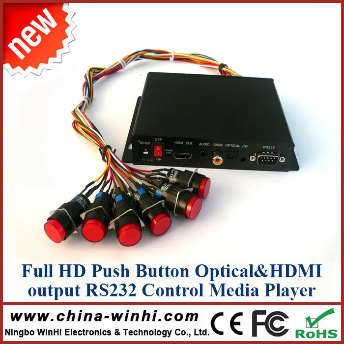 горячий секс rs232 кнопкой полный высокой четкости 1080p 12v медиа-проигрыватель окна для телевизоров