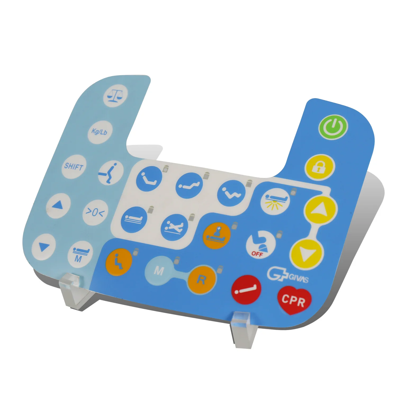 Custom design 3M adhesive  graphic overlay polycarbonate control panel sticker