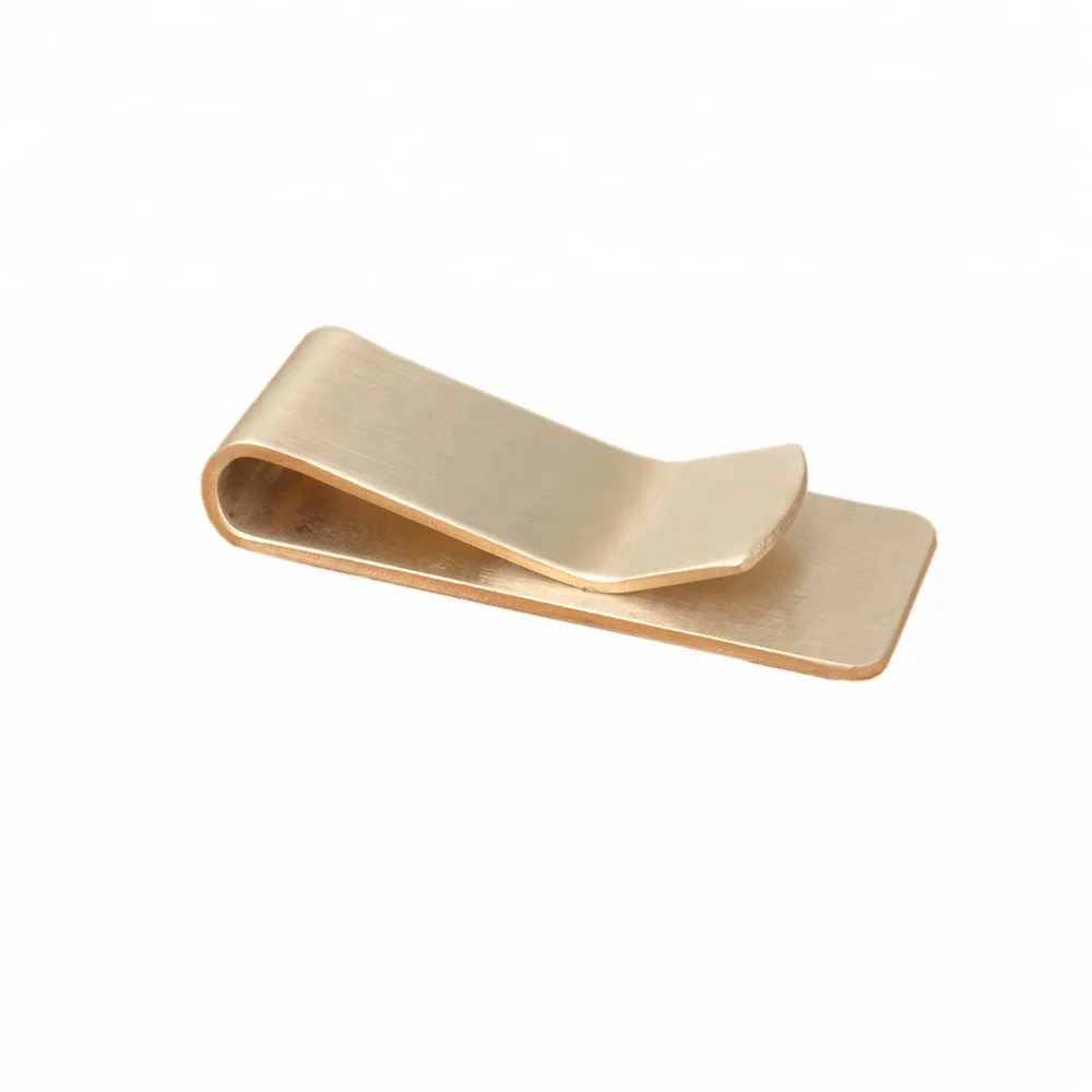 Customized High Quality Stamping Golden Stainless Steel Paper Money Clip