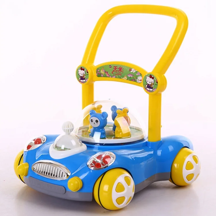 New Model Baby Toys Car Walker Kids Baby Trolley Rollator With Music Light and Adjustable Speed Cartoon Learning Walker For Baby