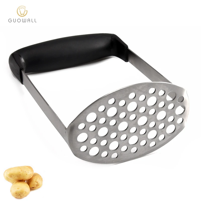 High Quality Eco-Friendly Soft Handle Amazon Stainless Steel Vegetable Potato Masher