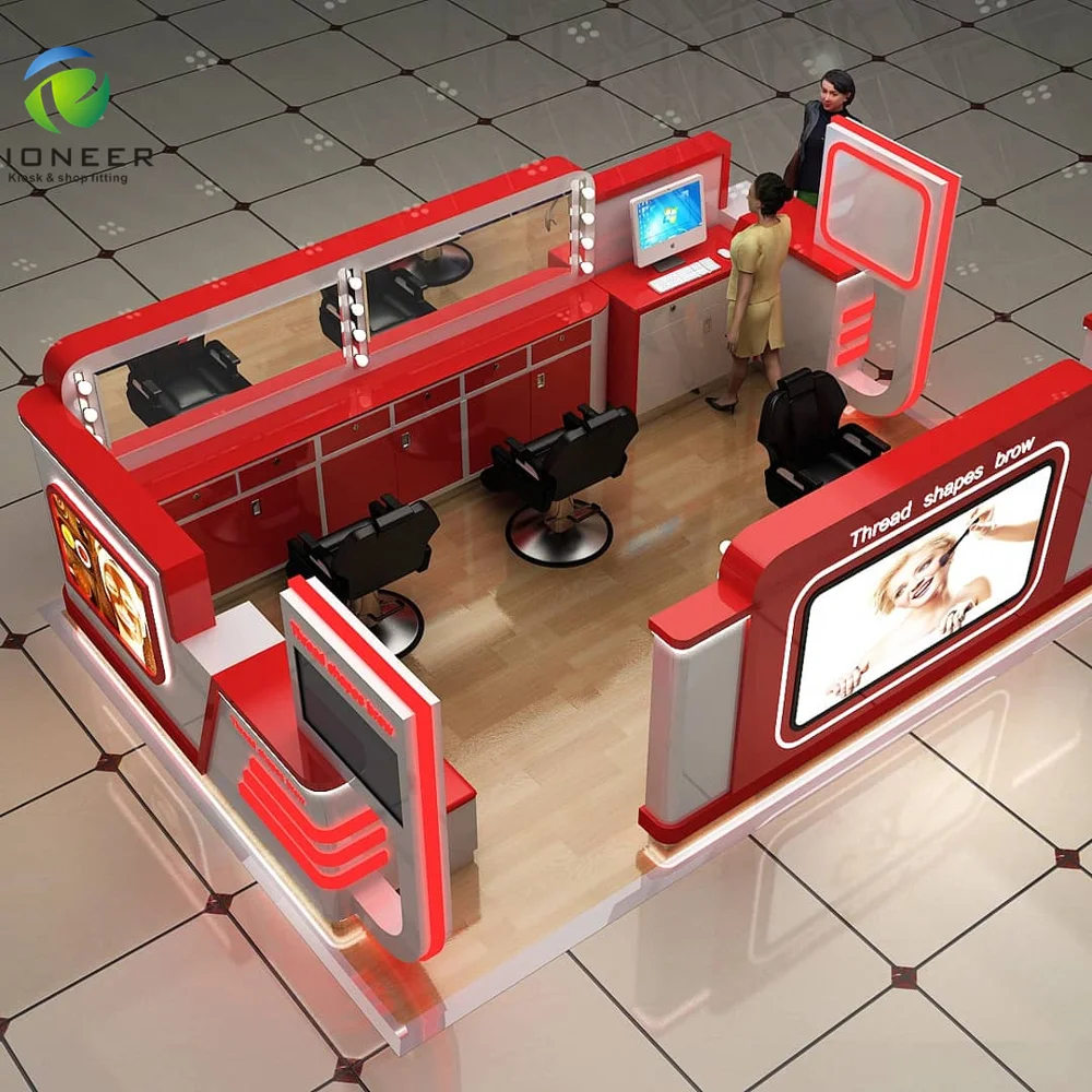 Custom Made Beauty Eyebrow Threading Kiosk Design