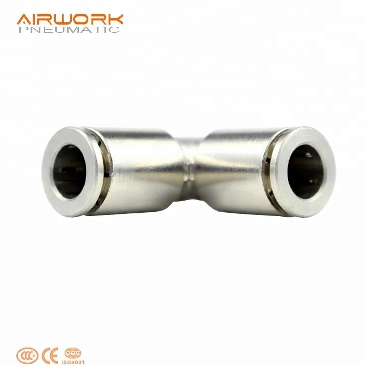 PV copper nickel one-touch air pipe fitting formula 90 degree elbow equal connector