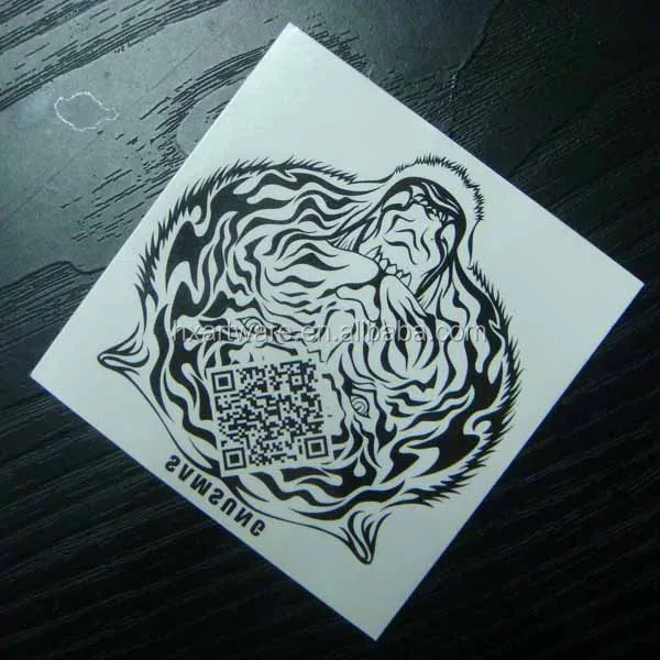 custom QR Code Temporary Tattoo sticker print