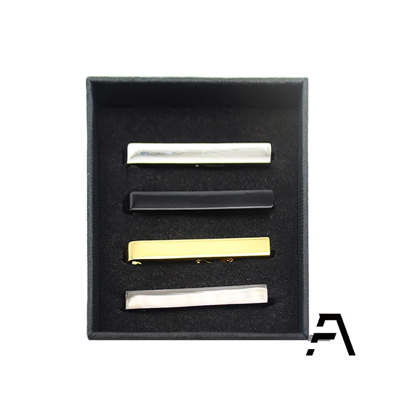 Простой простой Гладкий зажим для галстука Набор для галстука для мужчин