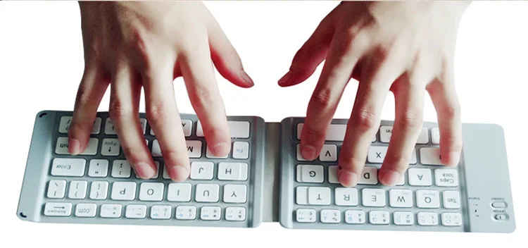 Ультратонкая Беспроводная складная клавиатура BT 3,0 для Windows/Andriod/IOS