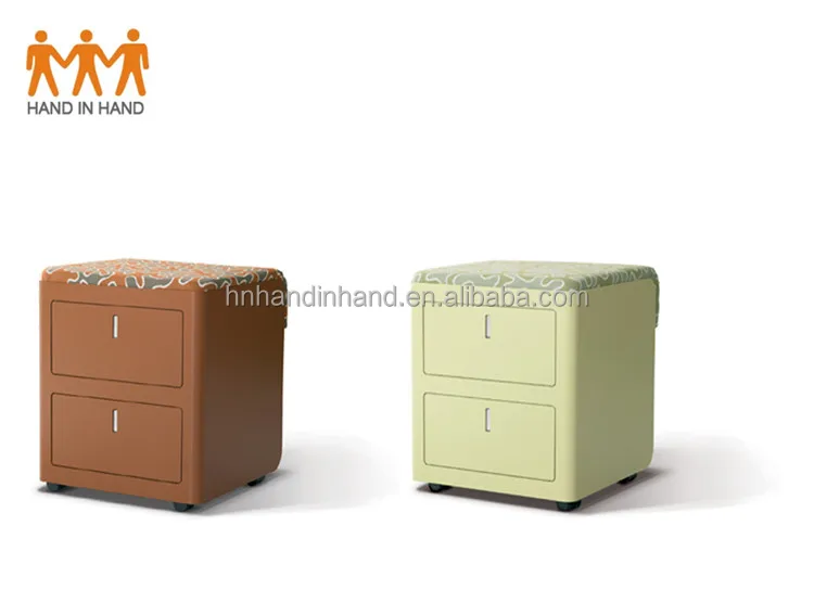 HAND IN HAND made WD-A2 Two box drawers pedestal/2 drawers under the table/ 2 drawers cabinet with soft package cushion