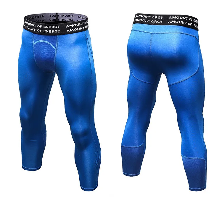 Модные сухие мужские Компрессионные спортивные брюки Baselayer леггинсы для бега