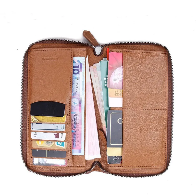 Zip clutch Wallet for women in real leather