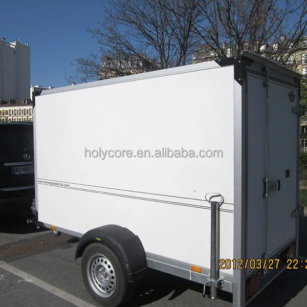 fiberglass enclosed cargo travel trailer made of composite material holypan
