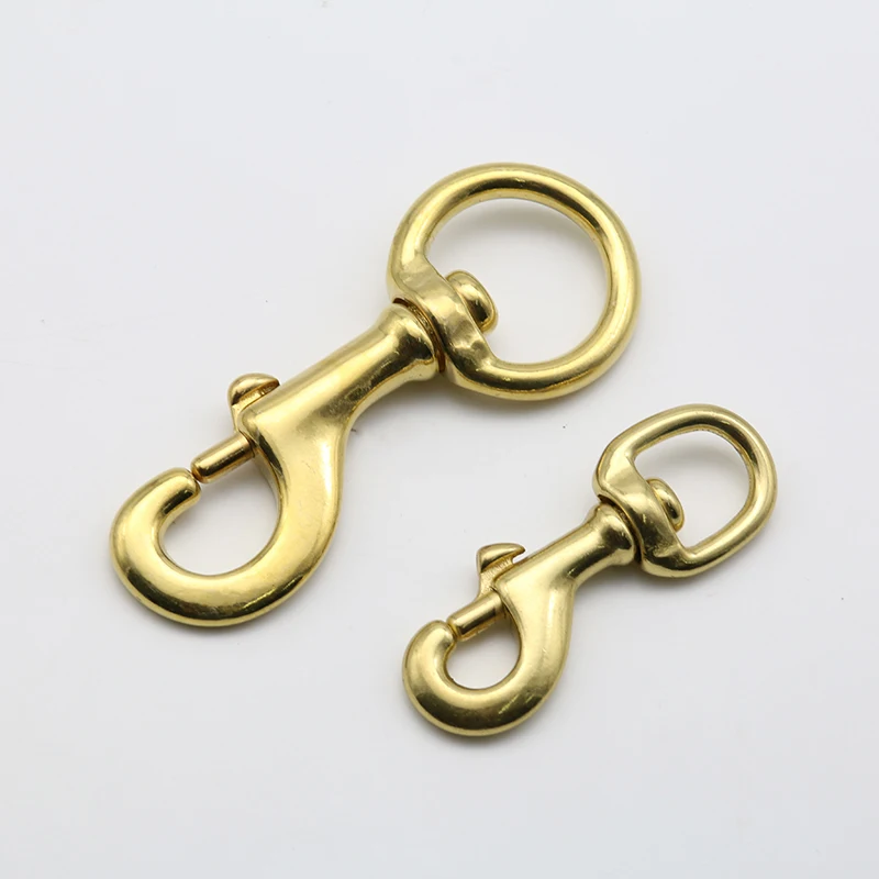 High Quality Heavy Duty Brass Swivel Eye Belt Snap Hook Hardware Durable Steel Buckle Fitting For Horse And Dog Products