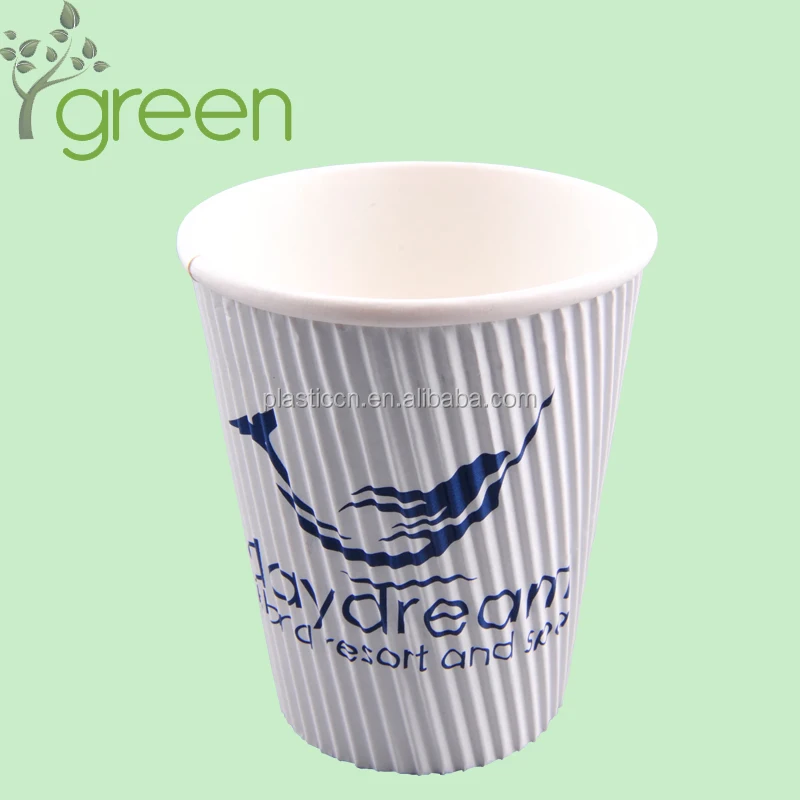 arabic Paper Cup Ripple Wall 4OZ/6.5OZ/8OZ/12oz DISPOSABLE custom printed coffee cup for UAE