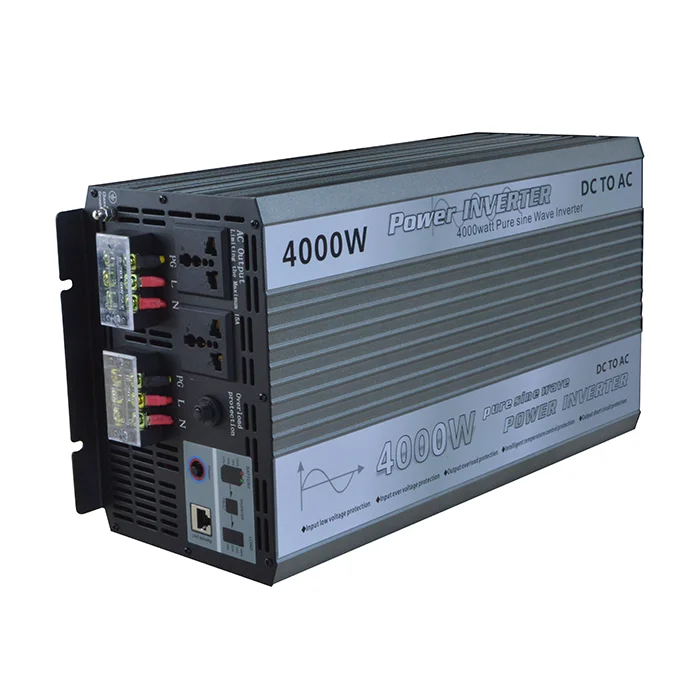 Best Car 4000W Inverter DC 24V AC 220V 60Hz Pure Sine Wave Power Inverter with Fuse Built In