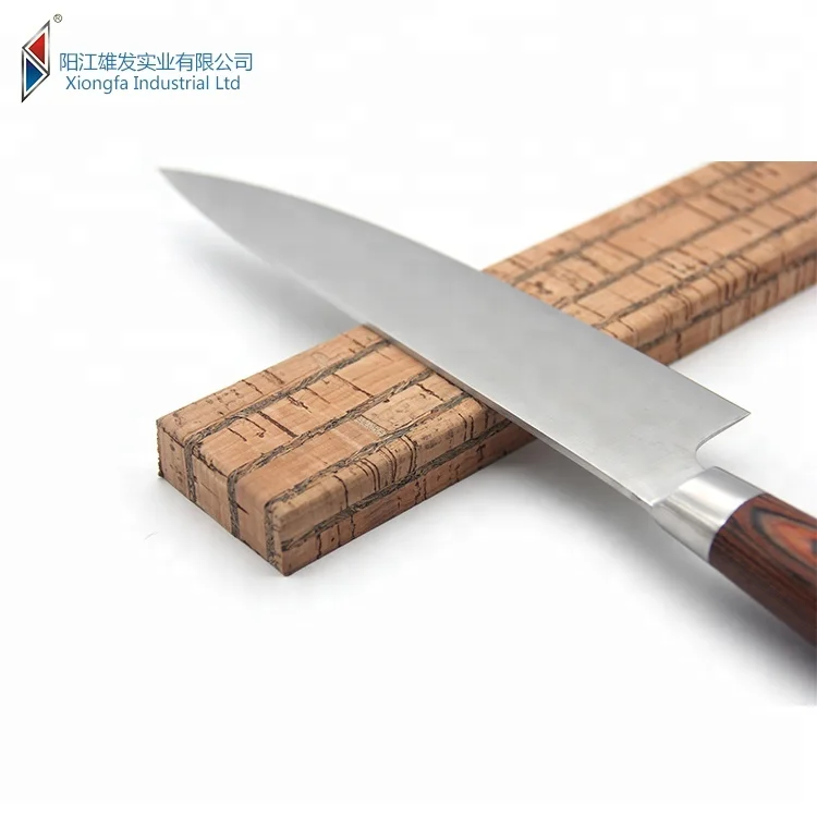 Good Quality Cork Wood Cover Stainless Steel Magnetic Knife Block / Holder / Strip / Bar / Rack with Strong Magnetic Force
