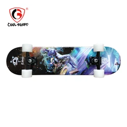 Twelve Constellations High Quality Four LED light PU wheels Double kick skateboard