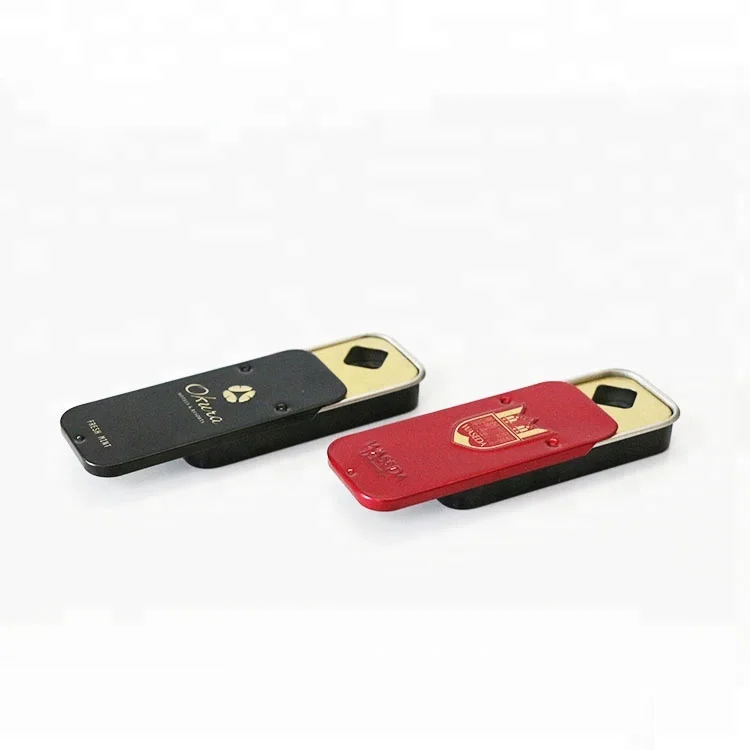 China factory hot selling small rectangular sliding tin box with sliding cover