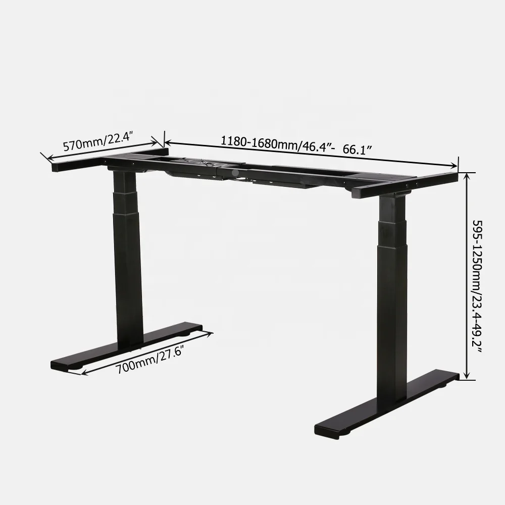 
PCES-1250 Dual motor Electric height adjustable computer tables frame/column 