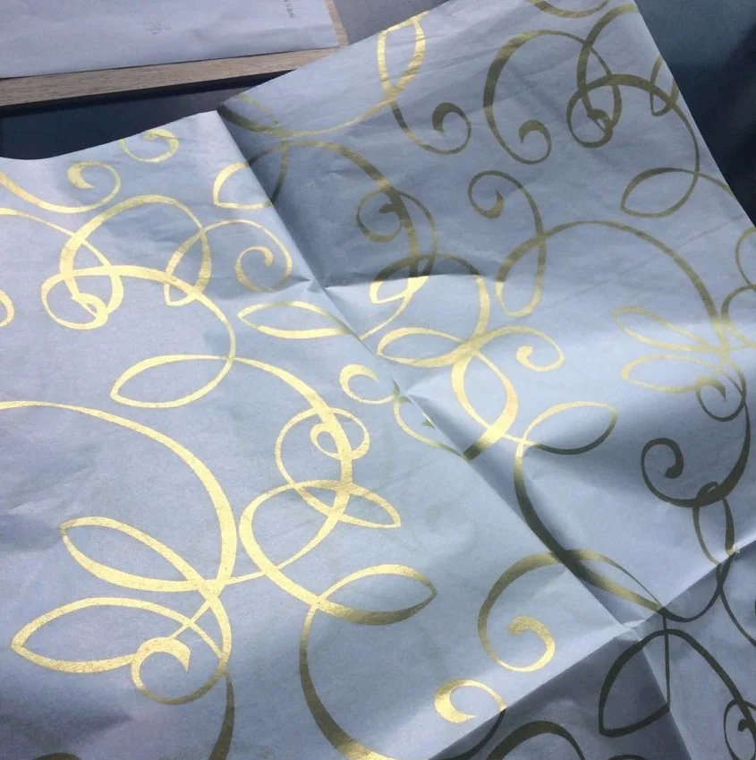 
Gold & Silver Patterned Tissue Paper for Premium Packing 