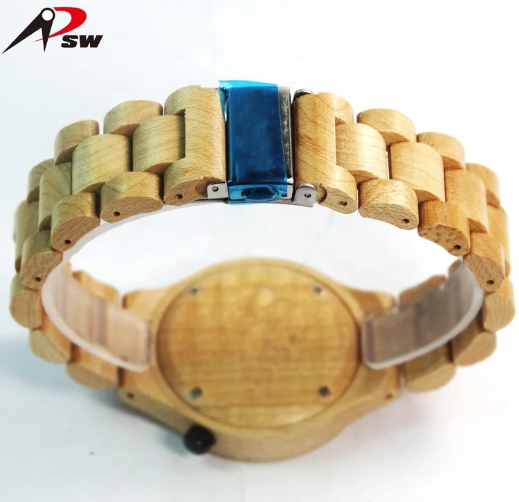 Minimalist miyota 2035 movement watch men wood bamboo private own label