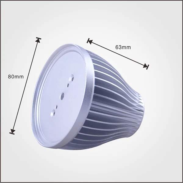 OEM aluminum led bulb light heatsink with E27 base and PC covers