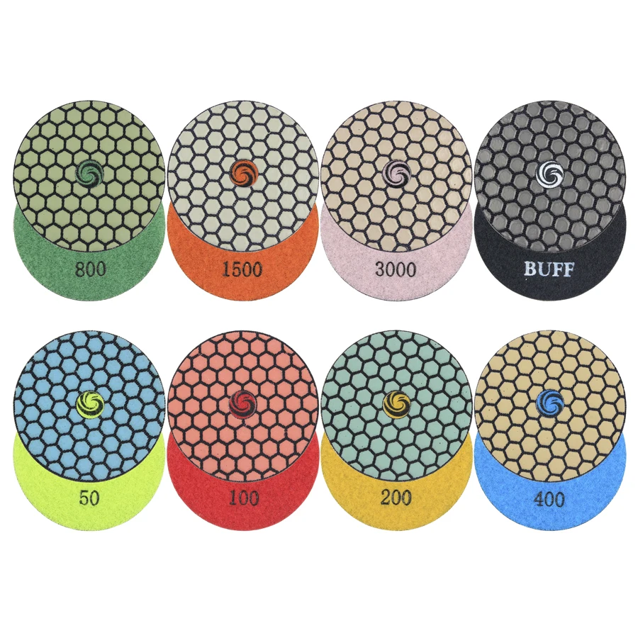RAIZI dry diamond polishing pads for granite marble stone ceramic tile porcelain concrete