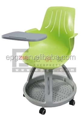 Hot Plastic Armchairs School node Chair with Casters of School Furniture Table and Chair
