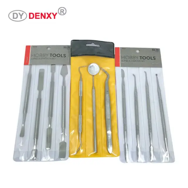 Denxy Dental Disposable Dental Mirror/tweeze/Probe Dentist Teeth Instrument Oral Clean Probe Tweezers Tool in Separate pack
