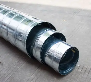Galvanized steel air condition duct ventilation spiral air duct and fittings