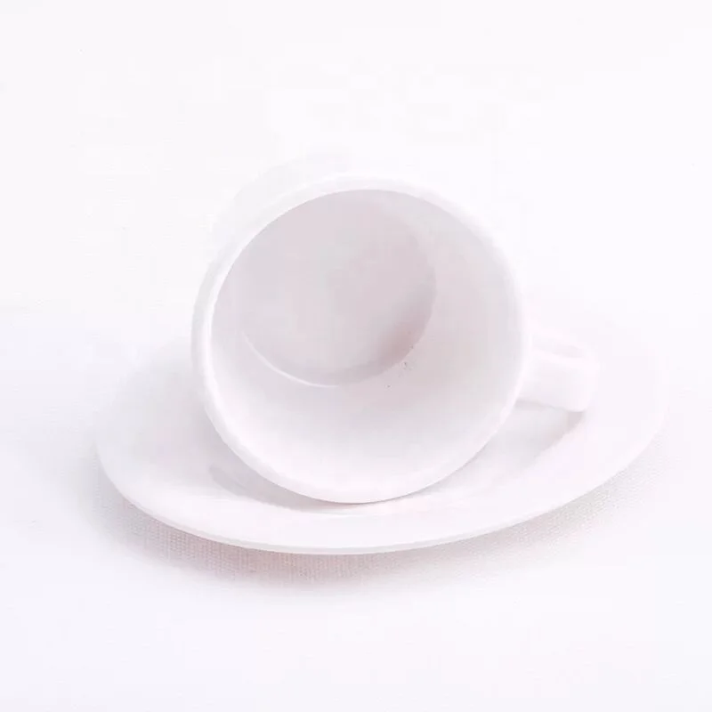 Melamine coffee cup and saucer set plastic tea cup set
