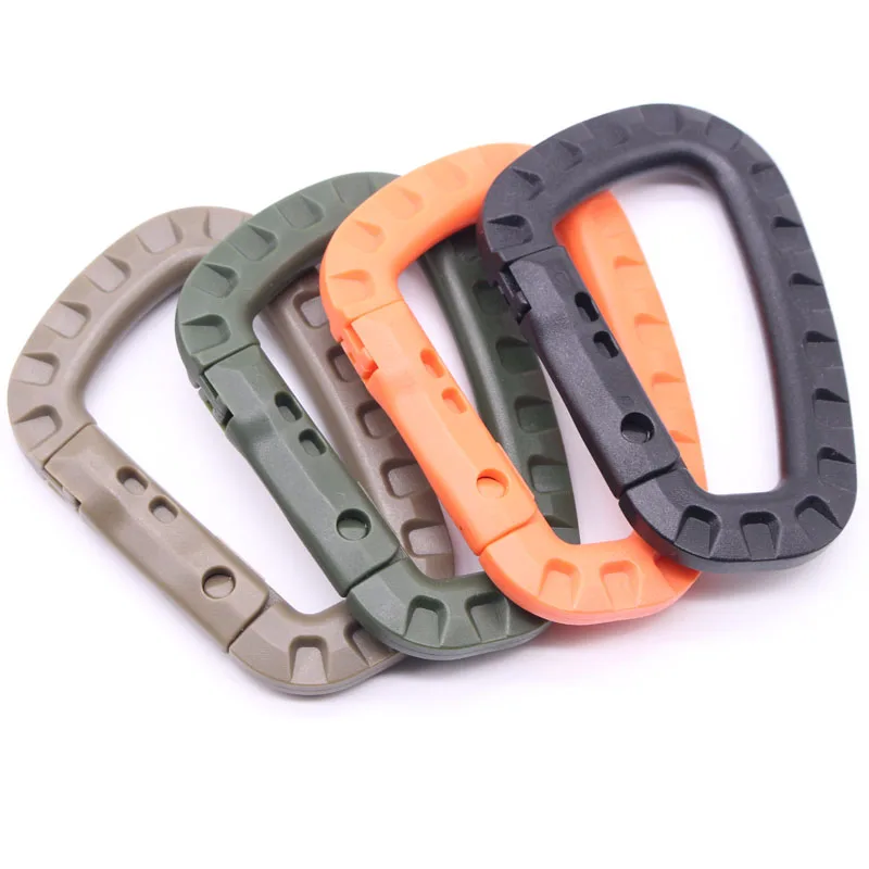 Shaped Plastic Mountaineering Buckle, Carabiner Clip, Spring Hooks