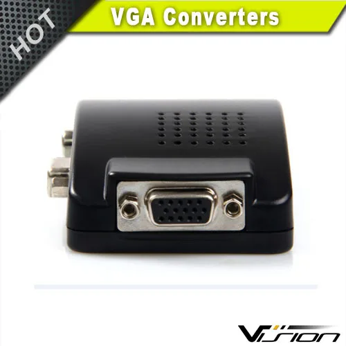 Новый ТВ AV S видео RCA композитный к VGA ПК монитор конвертер адаптер коробка