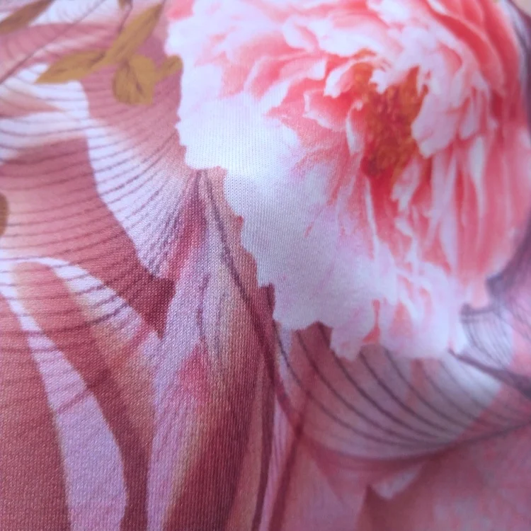 
Factory wholesale floral digital printed strong nylon lycra stretch spandex swimsuit fabric 