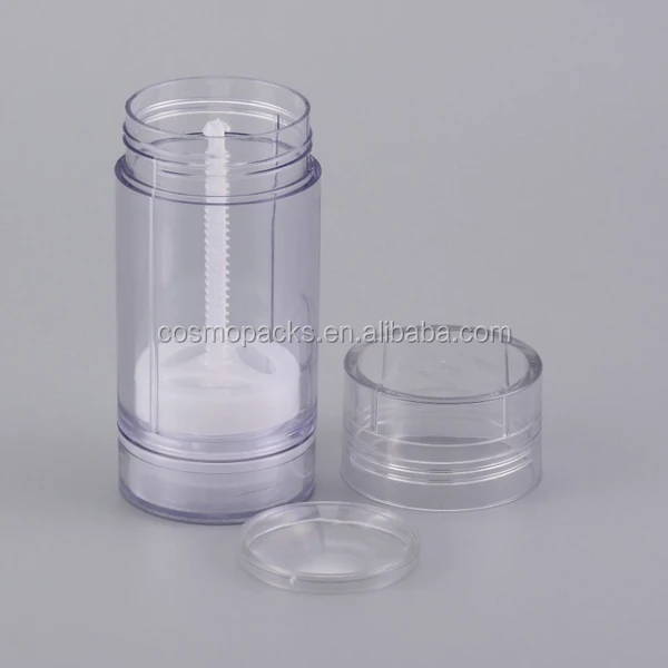 
empty plastic solid gel deodorant container 30g 70g deodorant stick transpartent bottle 