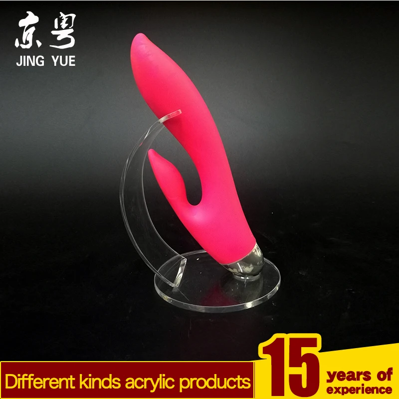 Factory custom clear desk top pmma plexiglass acrylic sex toy vibrator display stand holder acrylic stand for erotic toy