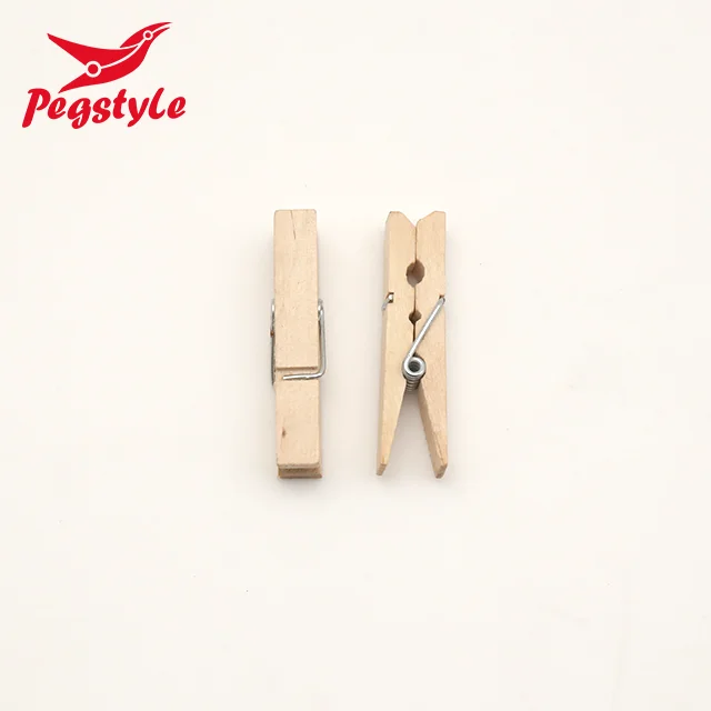 Mini Wooden  Clothespins for Photos Pictures Crafts Color Close Birch Wood Clothing Clip Decorative Pegs