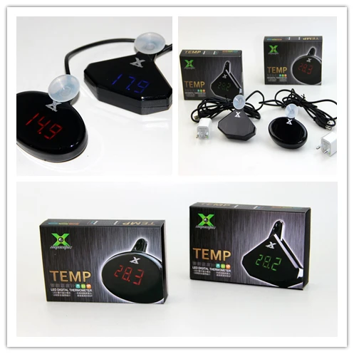 X-AQUA Diamond-shaped LED Display Aquarium Digital Thermometer For Fish Tank