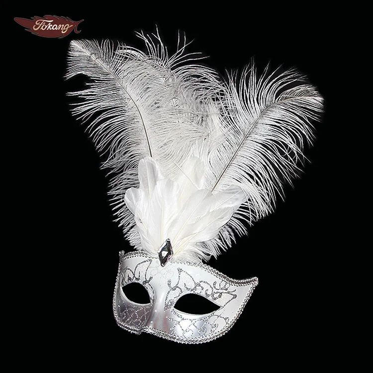 Party City Masquerade Masks With Ostrich Feather Decoration