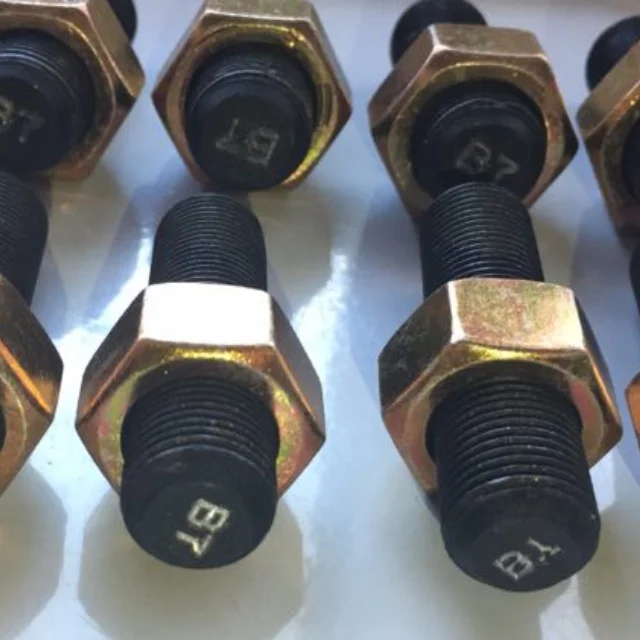 
full thread/end thread China fasteners astm a193 b7 stud bolt with a194 2h nut 