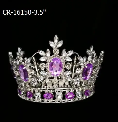 Full Round Colorful Round Stone Crown