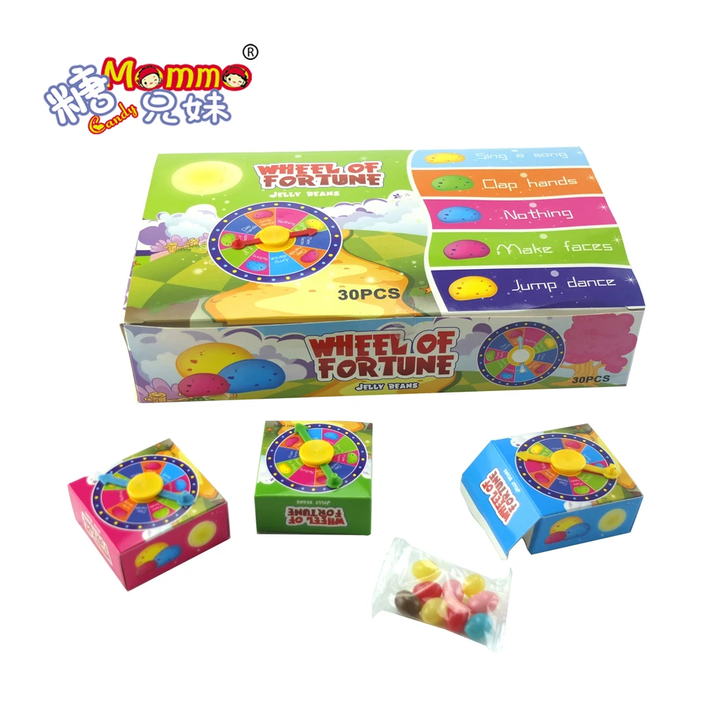 funny snacks wheel of fortune game candy box crazy juicy jelly beans soft candy