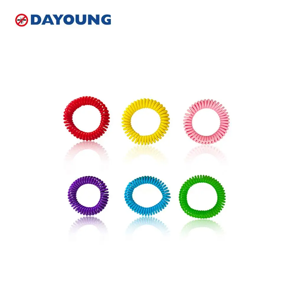 Deet Free EVA Natural Mosquito Repellent Bracelet Coil Eucalyptus Citronella Oil Safe To Baby Skin