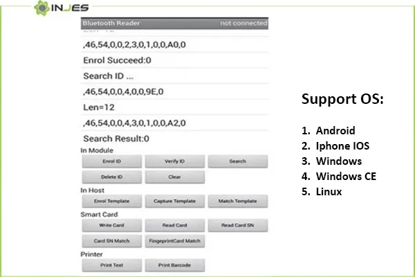 PDA 3G Мобильный Bluetooth беспроводной сканер отпечатков пальцев планшетный ПК