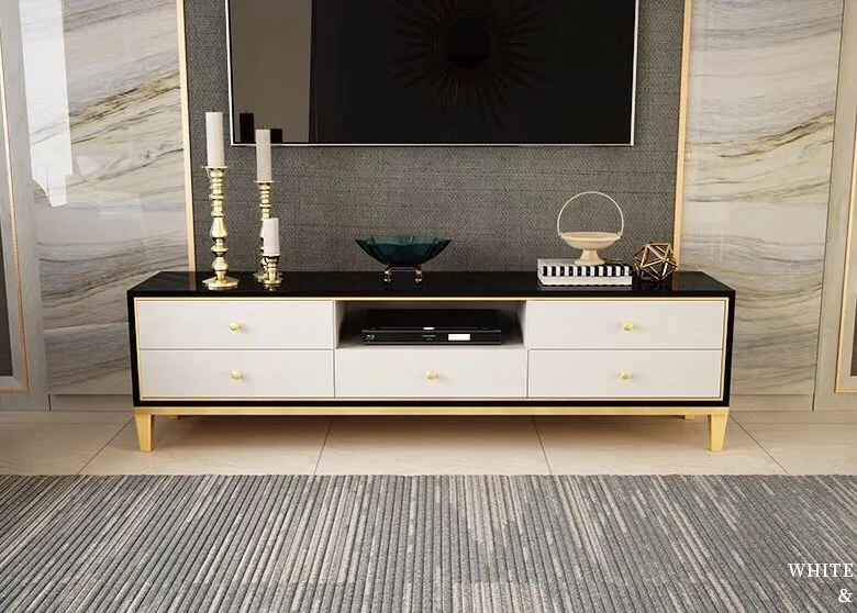 Stainless luxury End Table Home Furniture Italy Design Latest Teapoy Glass Coffee Table with Drawers